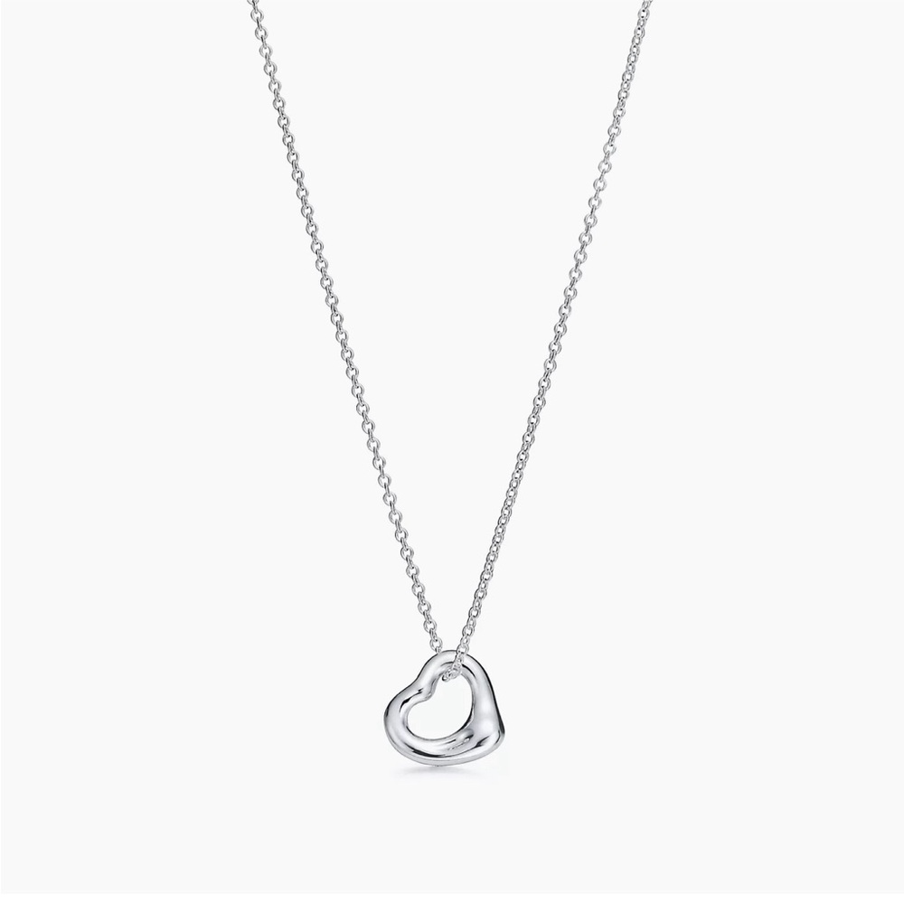 Tiffany & Co. Open Heart Pendant Necklace